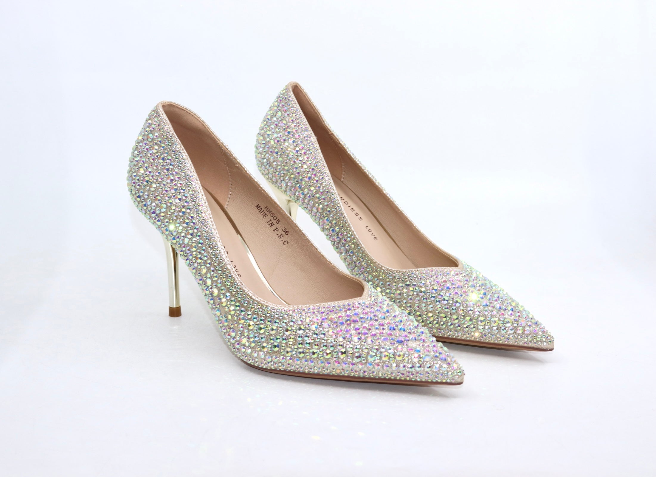 Stones Embellished Court Shoes - (UG09)