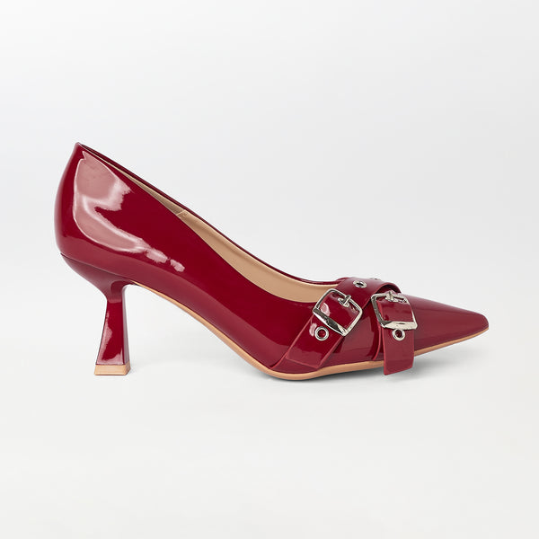 Kitten Heels Buckle Court Shoes (CH201)