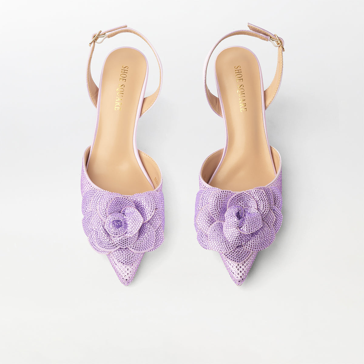 Embellished kitten Heel Sandals - CH312