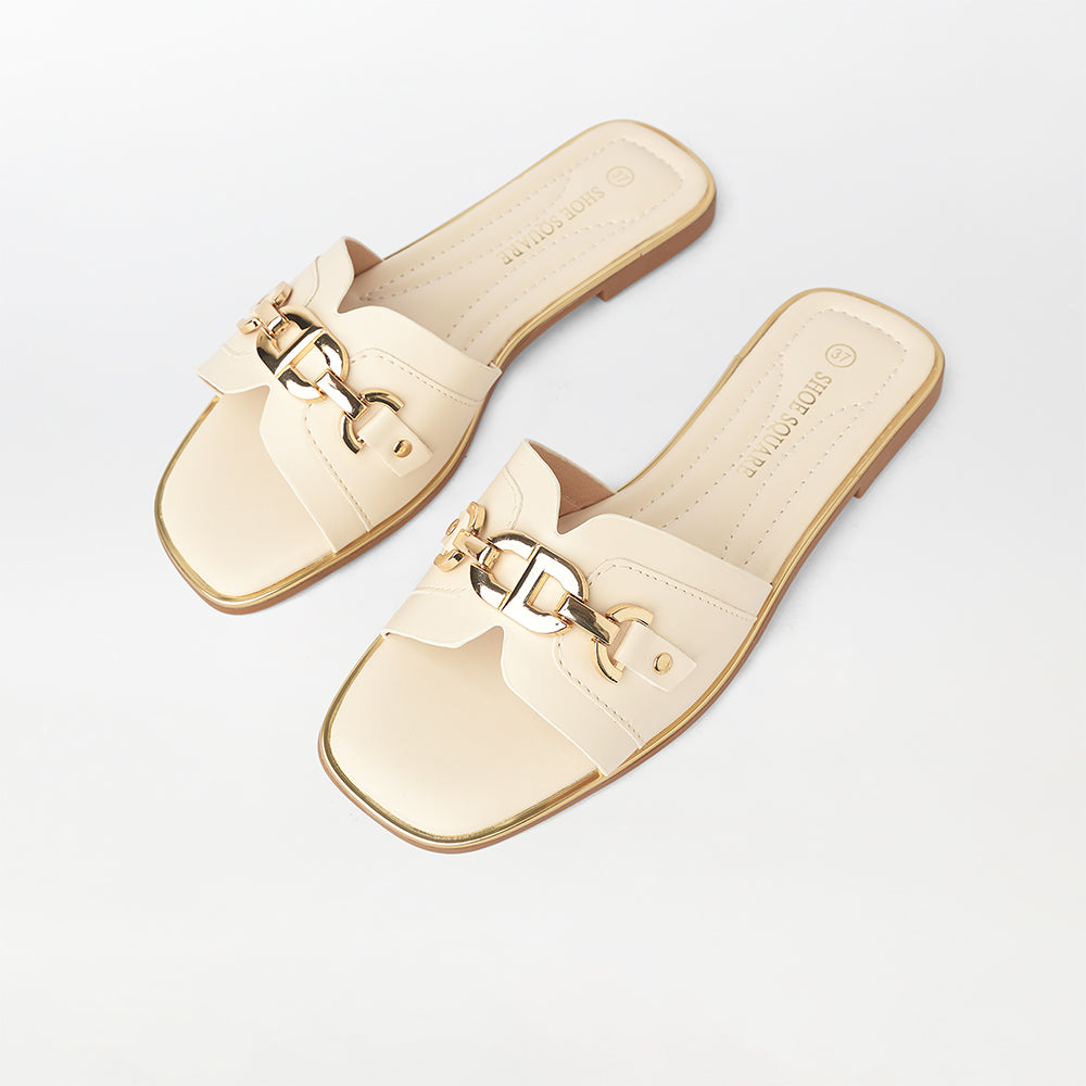 Buckle Embellished Soft Flats / Slippers - (FS68)