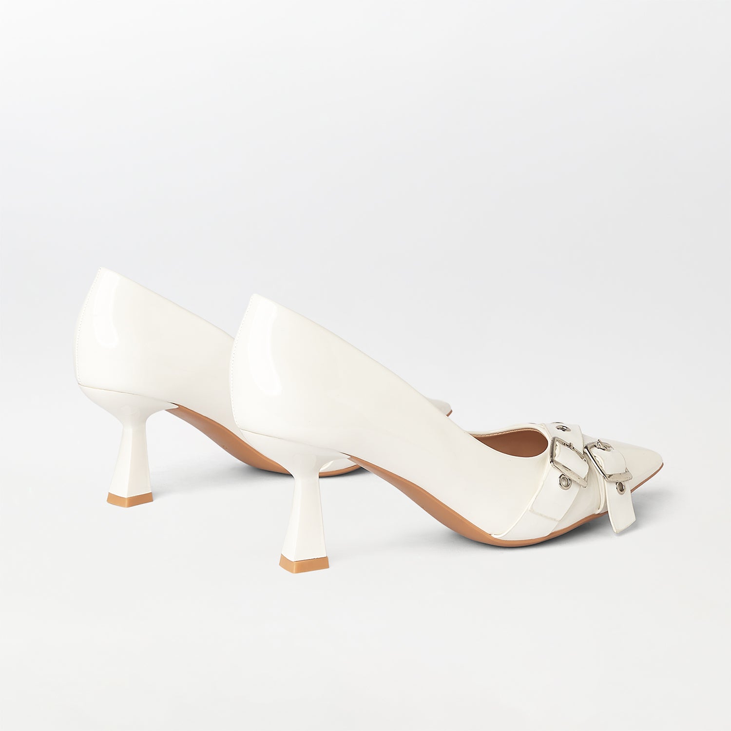 Kitten Heels Buckle Court Shoes (CH200)