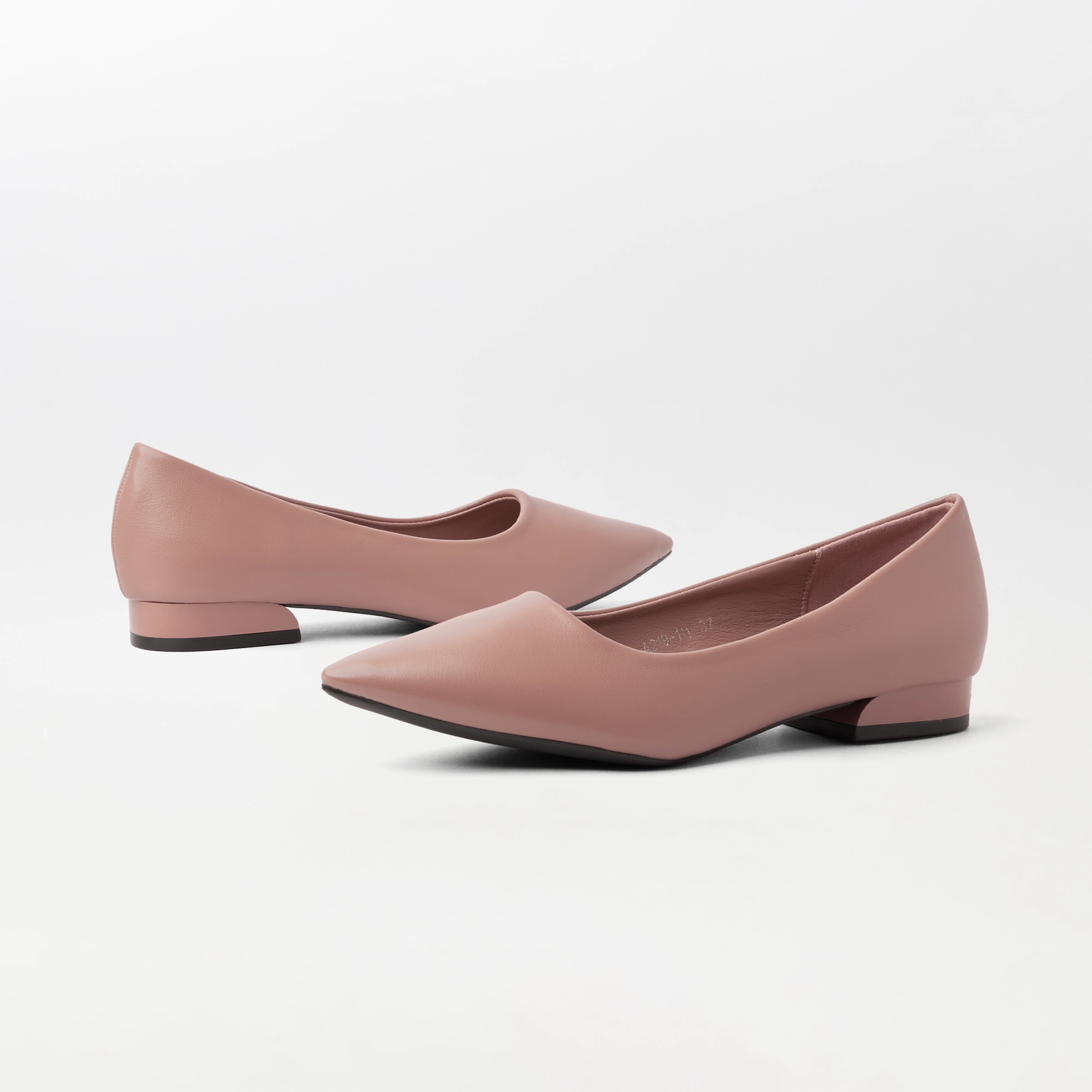 Pointed Toe Block Heel Pumps Pink - (FS98)