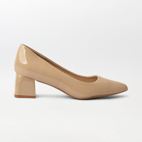 Patent block heel-nude(CH142)