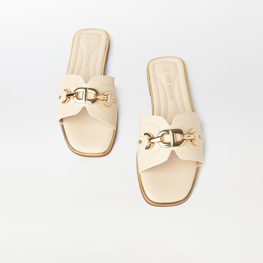 Buckle Embellished Soft Flats / Slippers - (FS68)