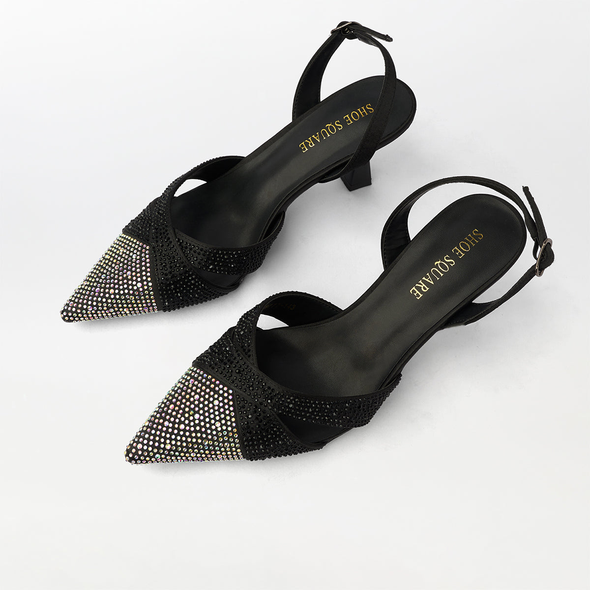 Pointed Toe Kitten Heels Sandals - CH303
