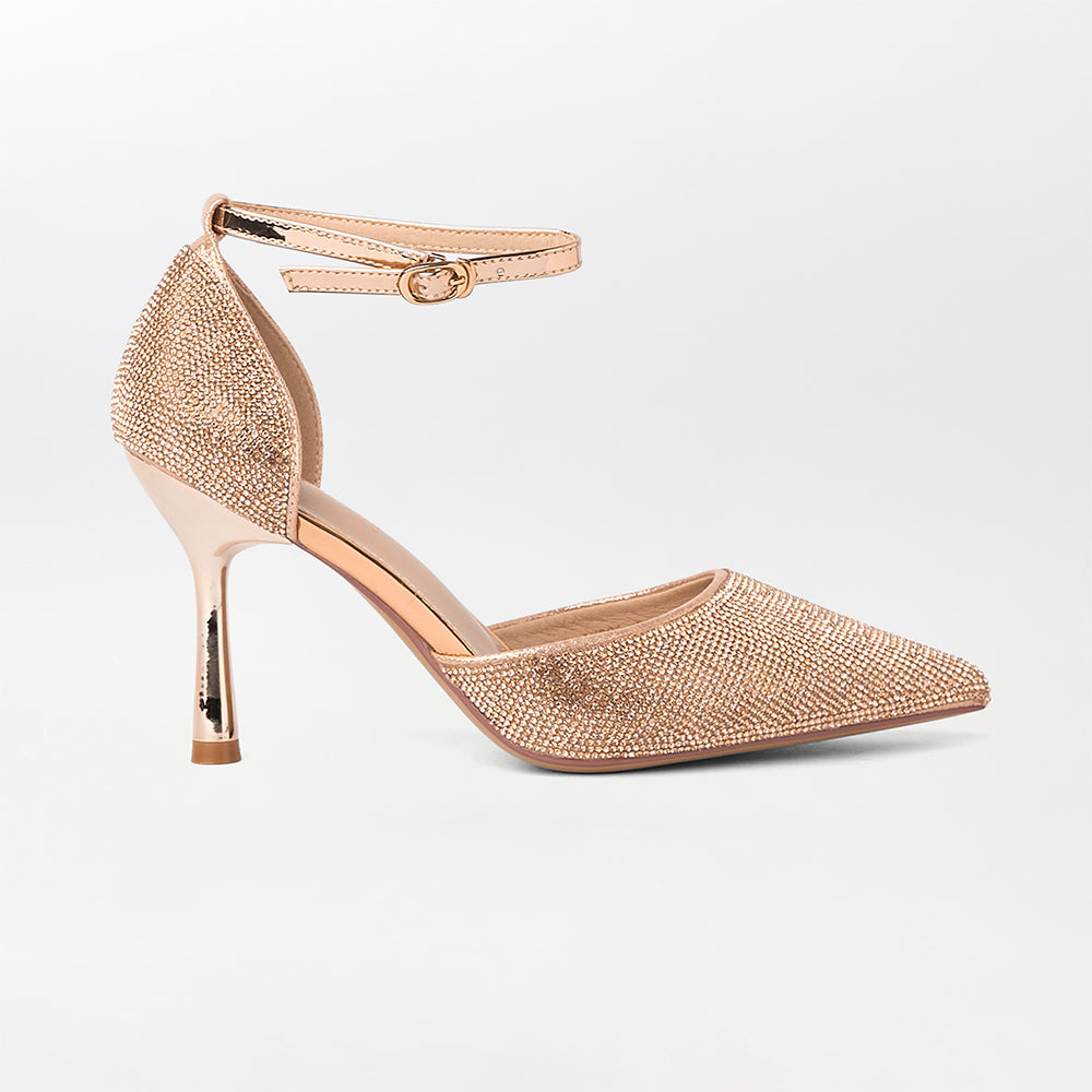 Stones Embellished Bridal Heels - (CH224)