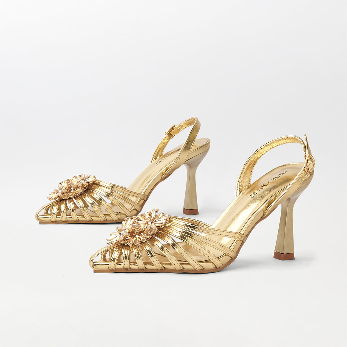 Embellished Heel Sandals - CH311