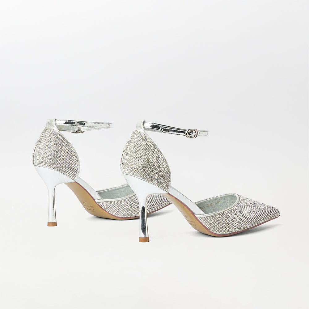 Stones Embellished Bridal Heels - (CH223)