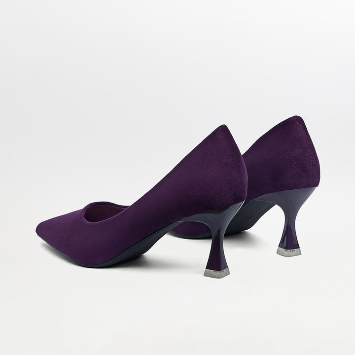 Suede-short heel court shoes(CH127)