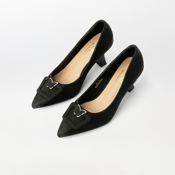 Butterfly Broach Embellished Court Shoes (CH164)