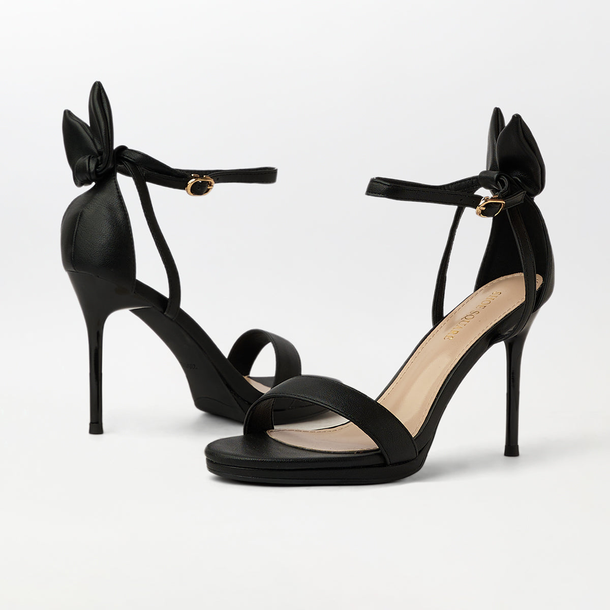 Bow tie Slingback High Heels Black - (CH241)