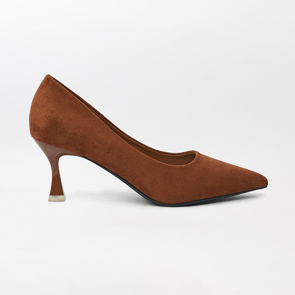 Suede-short heel court shoes(CH128)