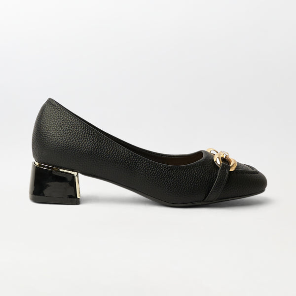 PU leather block heel(CH150)