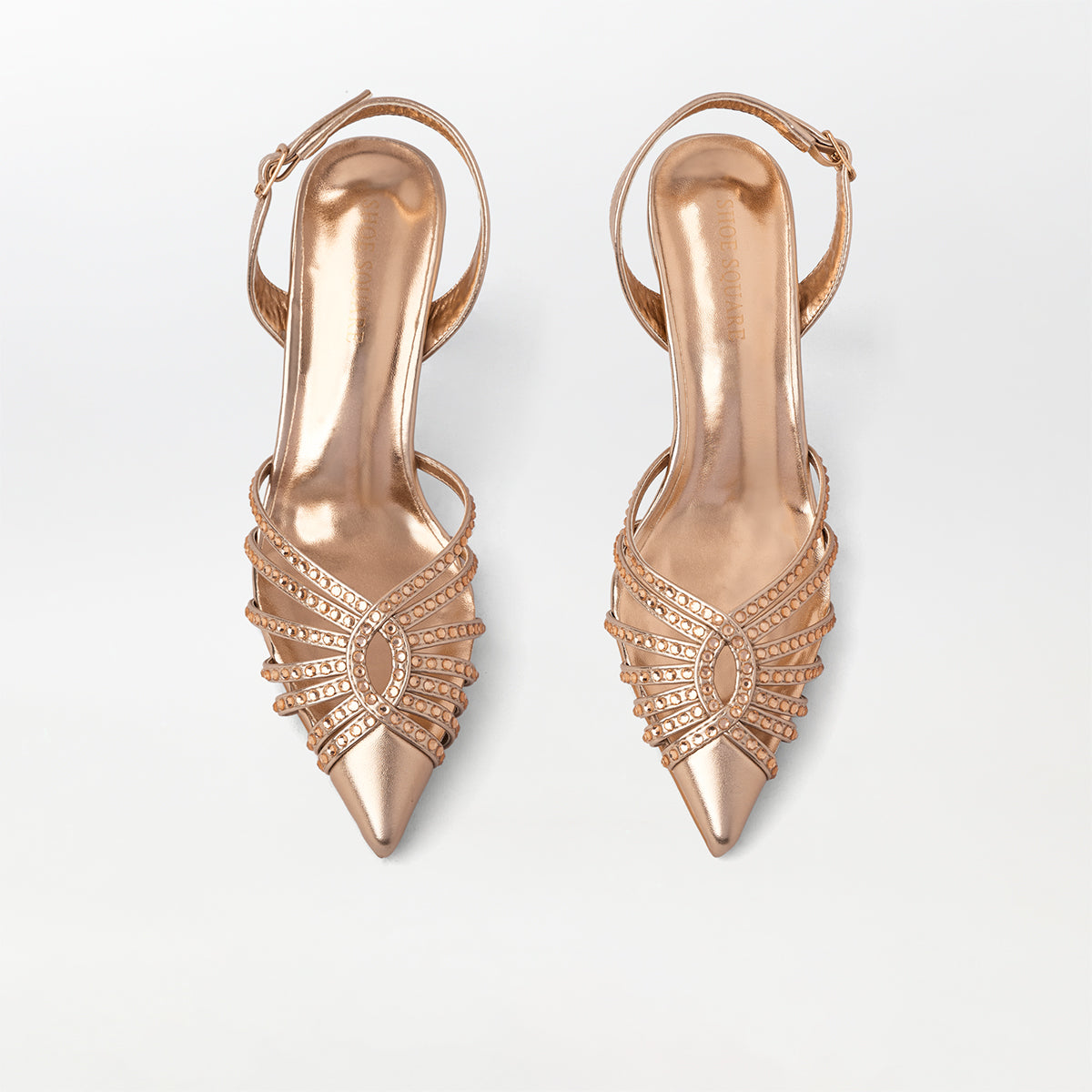 Embellished Heel Sandals - CH306