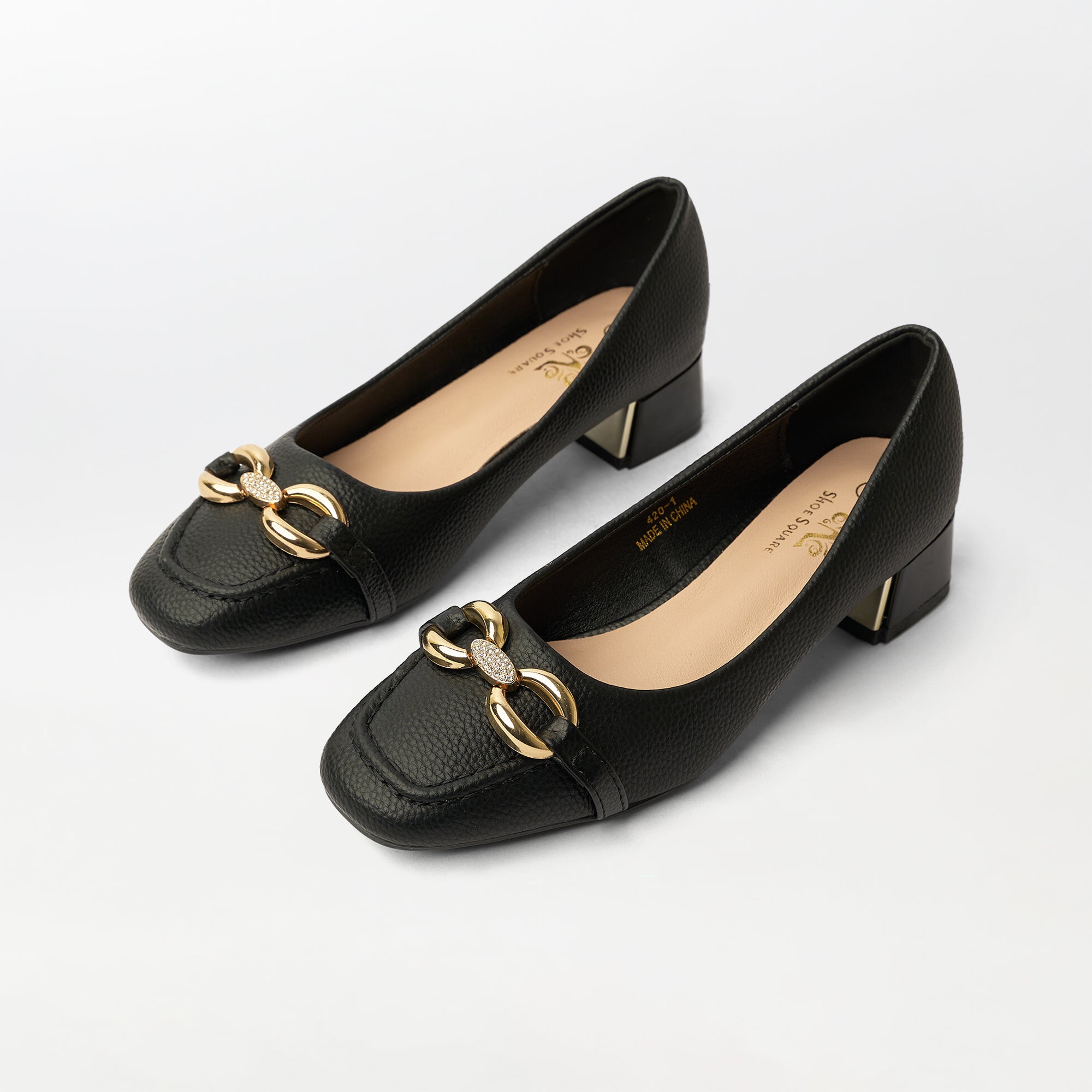 PU Leather Block Heel (CH150)
