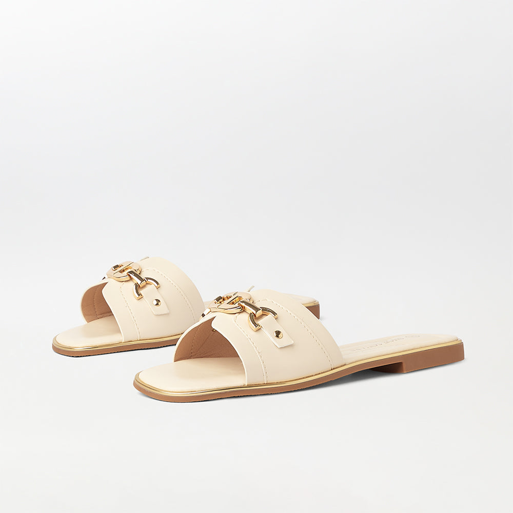 Buckle Embellished Soft Flats / Slippers - (FS68)