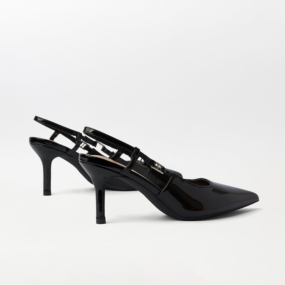 Slingback Kitten Heels Black - (CH271)