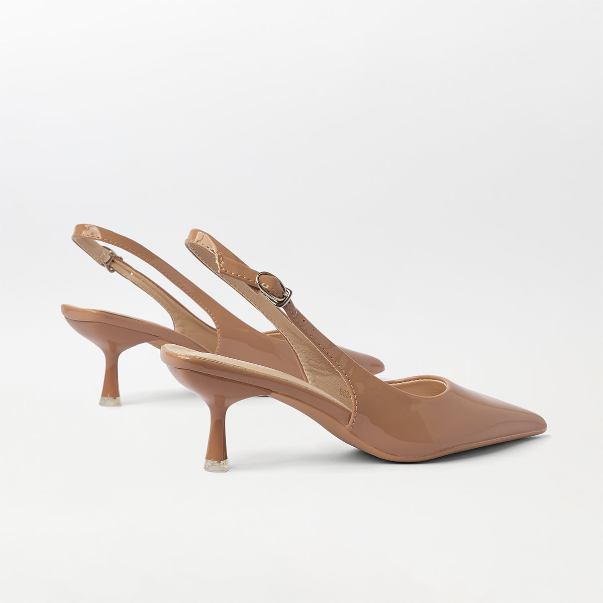 Slingback Kitten Heels Dark Apricot - (CH295)