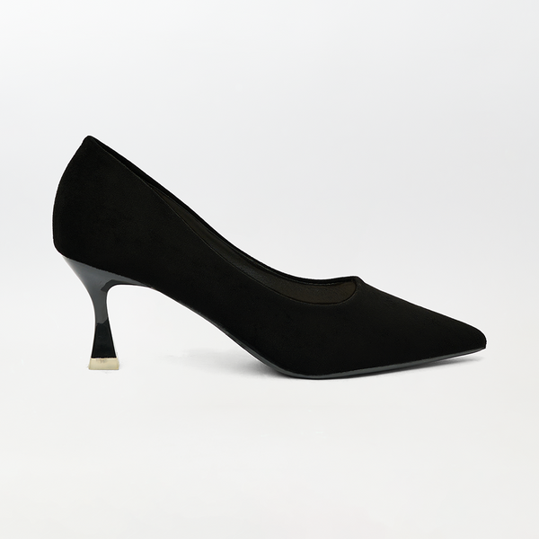 Suede-short heel court shoes(CH124)