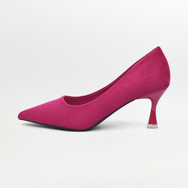 Suede-short heel court shoes(CH126)