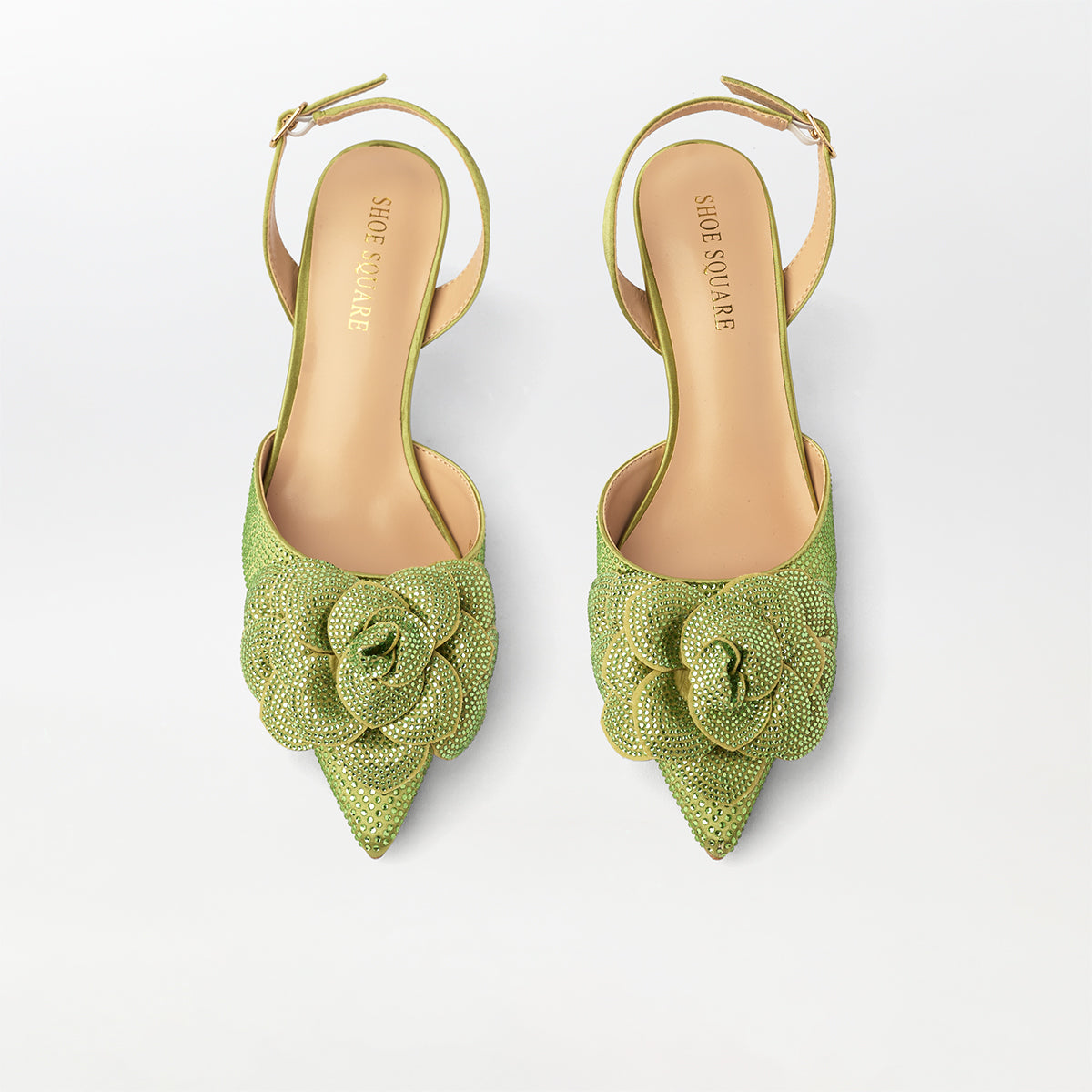 Embellished kitten Heel Sandals - CH313