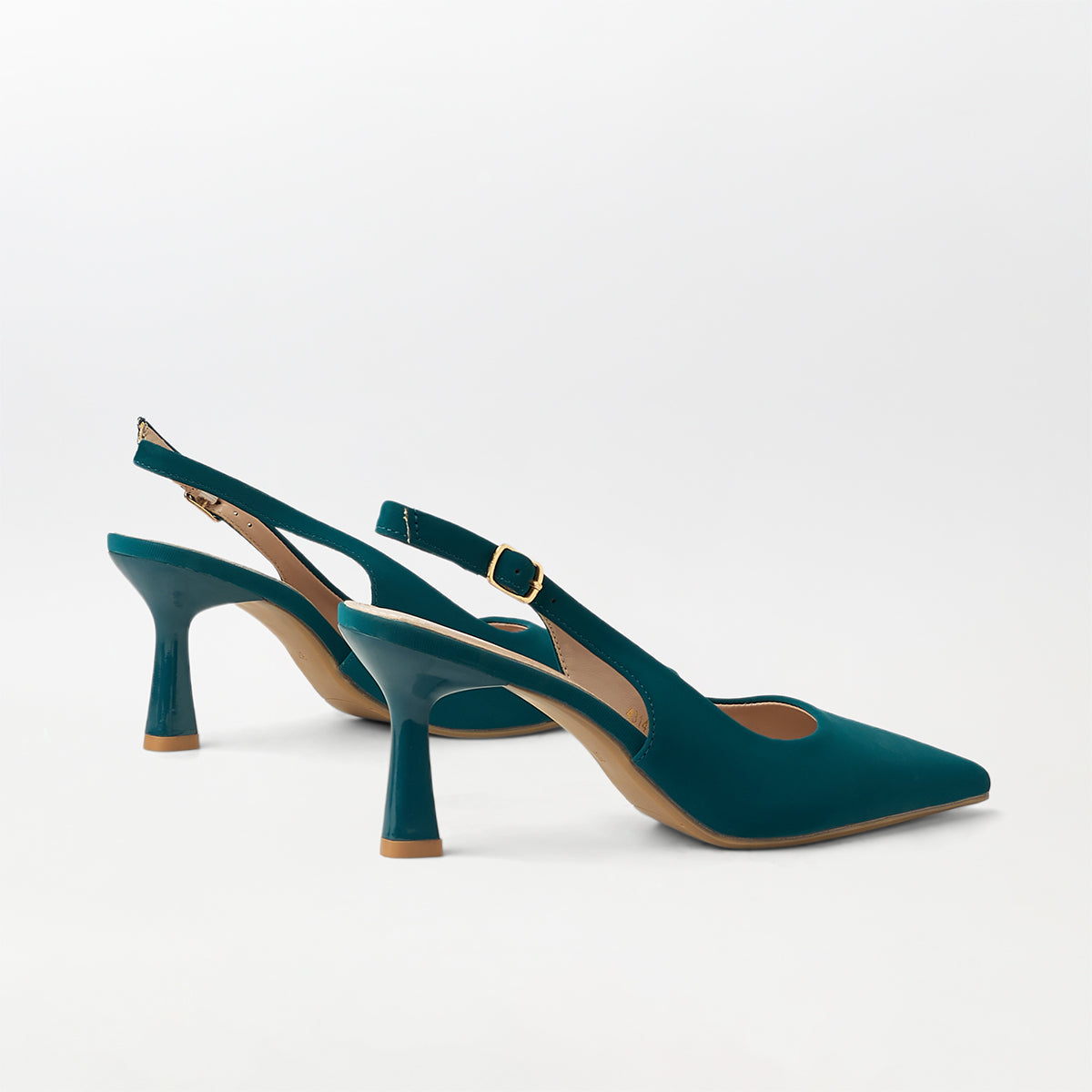 Slingback Kitten Heels Blue - (CH243)