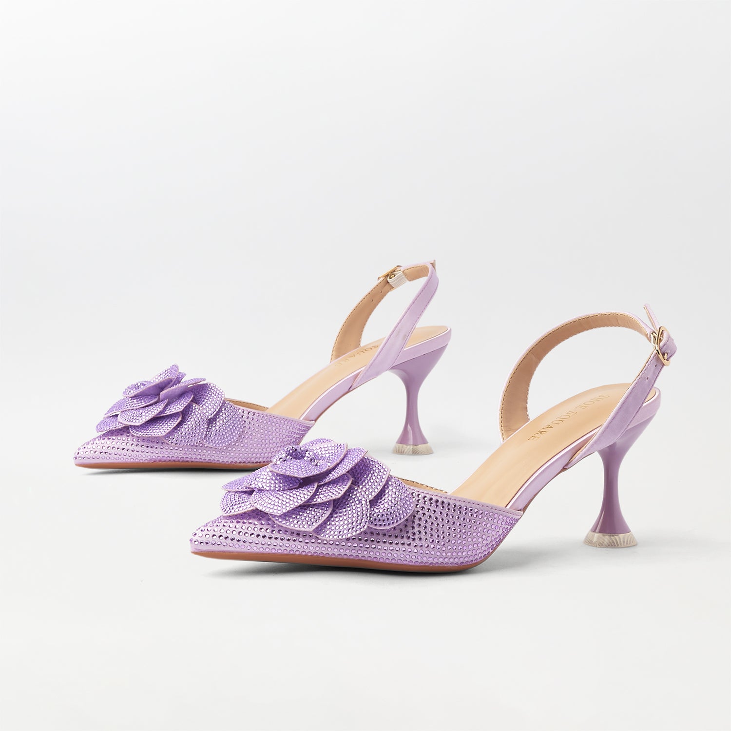 Embellished kitten Heel Sandals - CH312