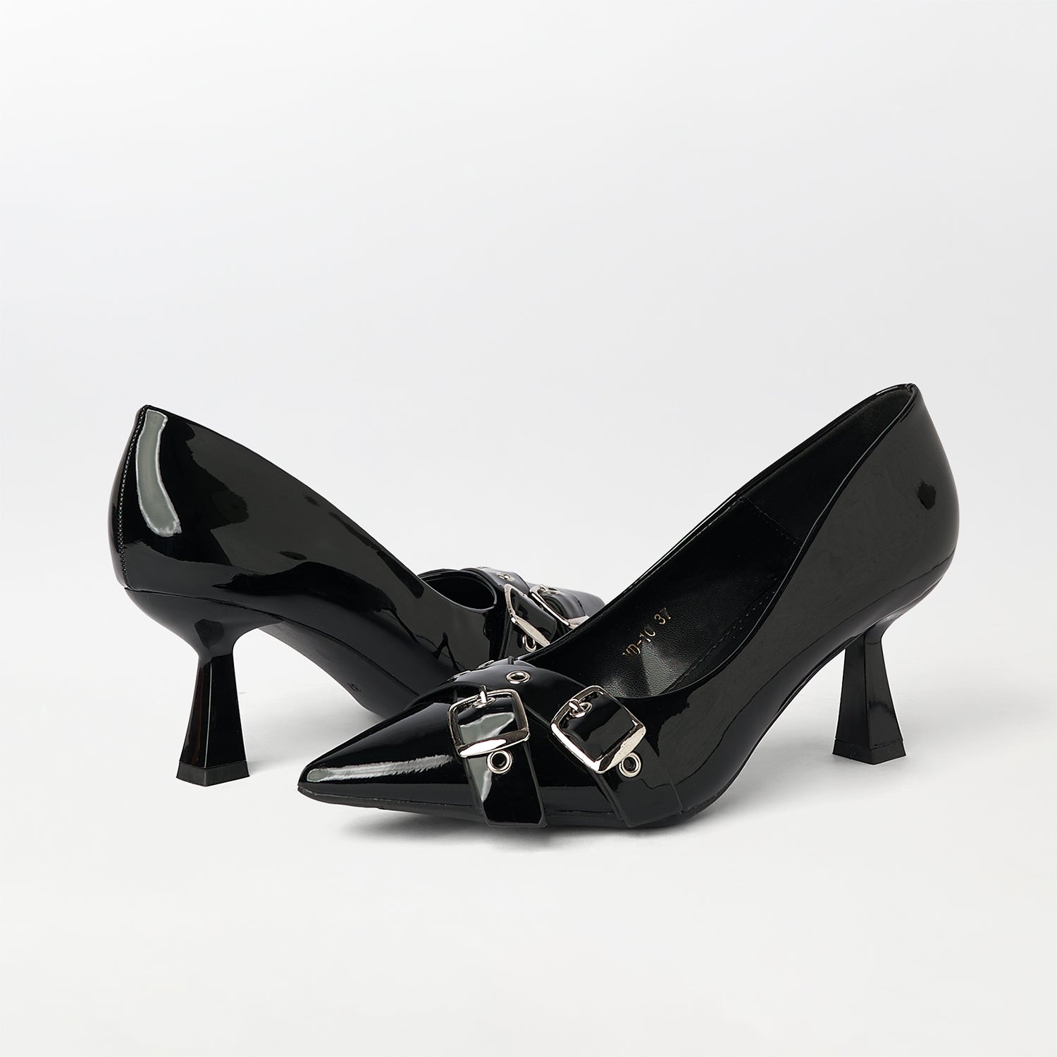 Kitten Heels Buckle Court Shoes (CH203)