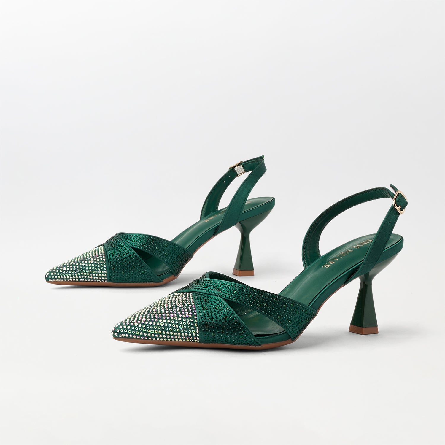 Pointed Toe Kitten Heels Sandals - CH305