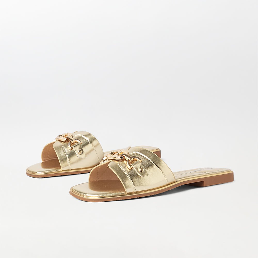 Buckle Embellished Soft Flats / Slippers - (FS69)