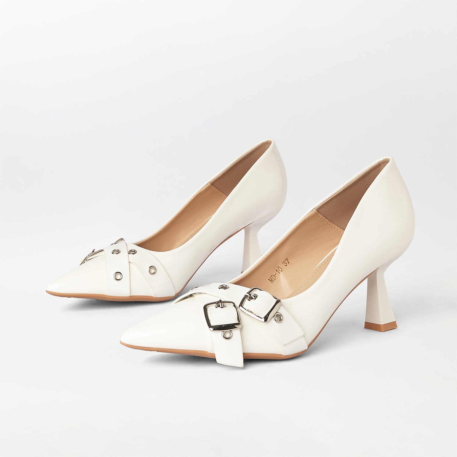 Kitten Heels Buckle Court Shoes (CH200)