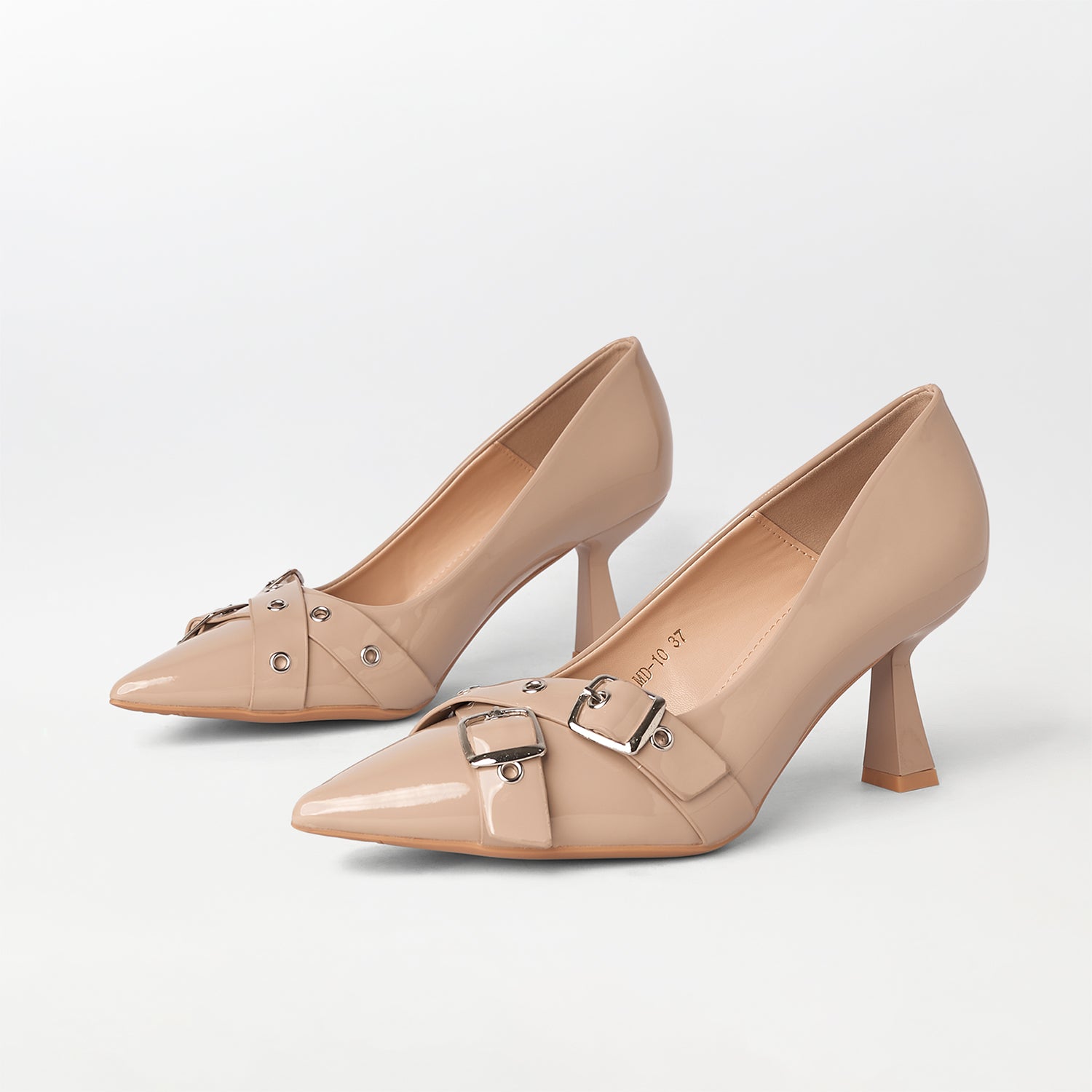 Kitten Heels Buckle Court Shoes (CH202)