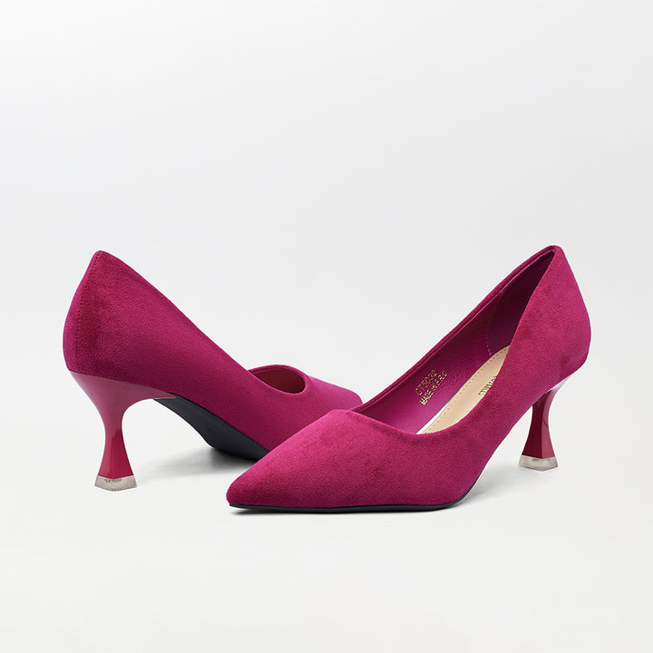 Suede-short heel court shoes(CH126)