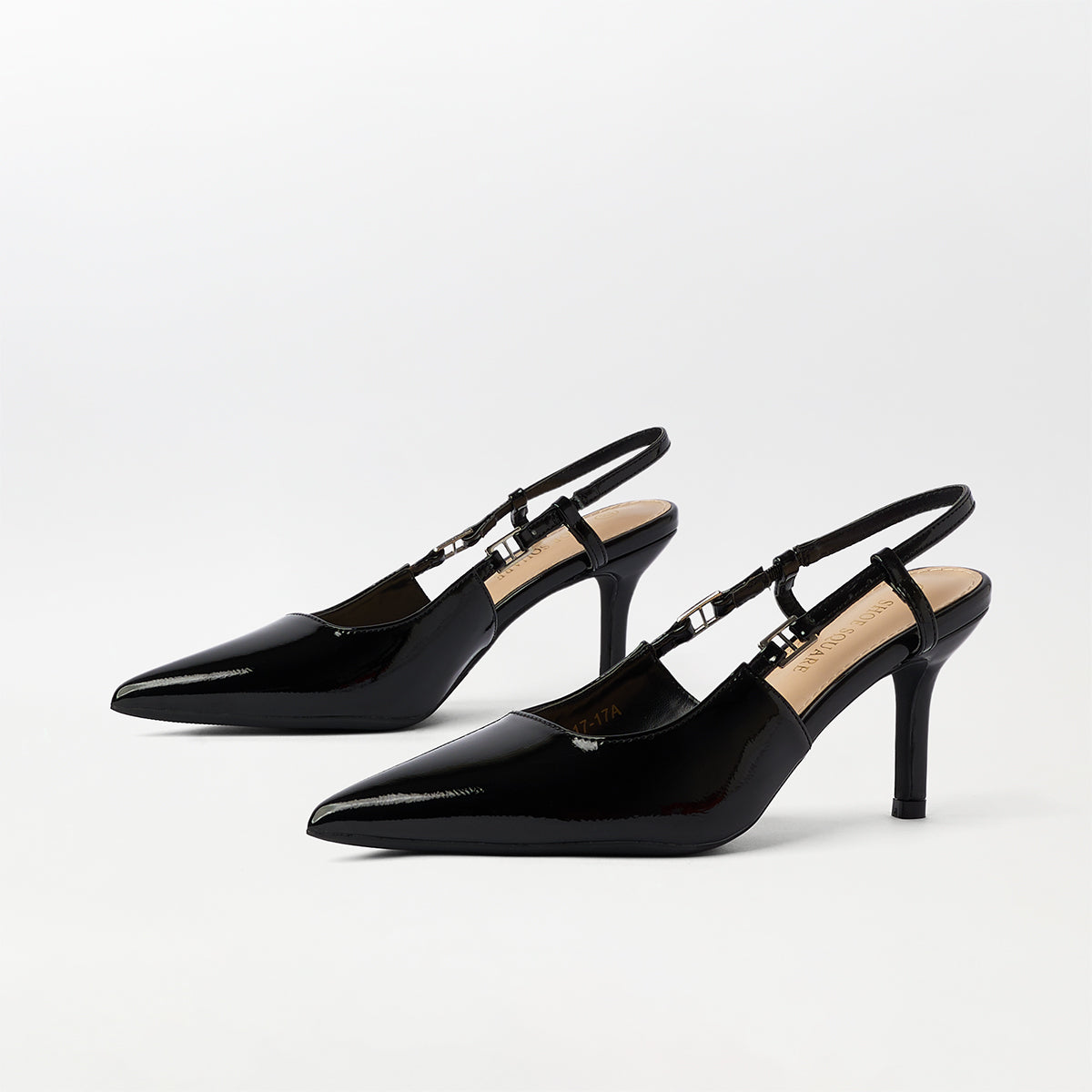 Slingback Kitten Heels Black - (CH271)