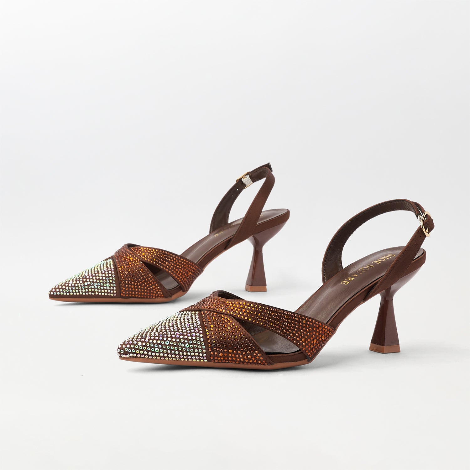 Pointed Toe Kitten Heels Sandals - CH304