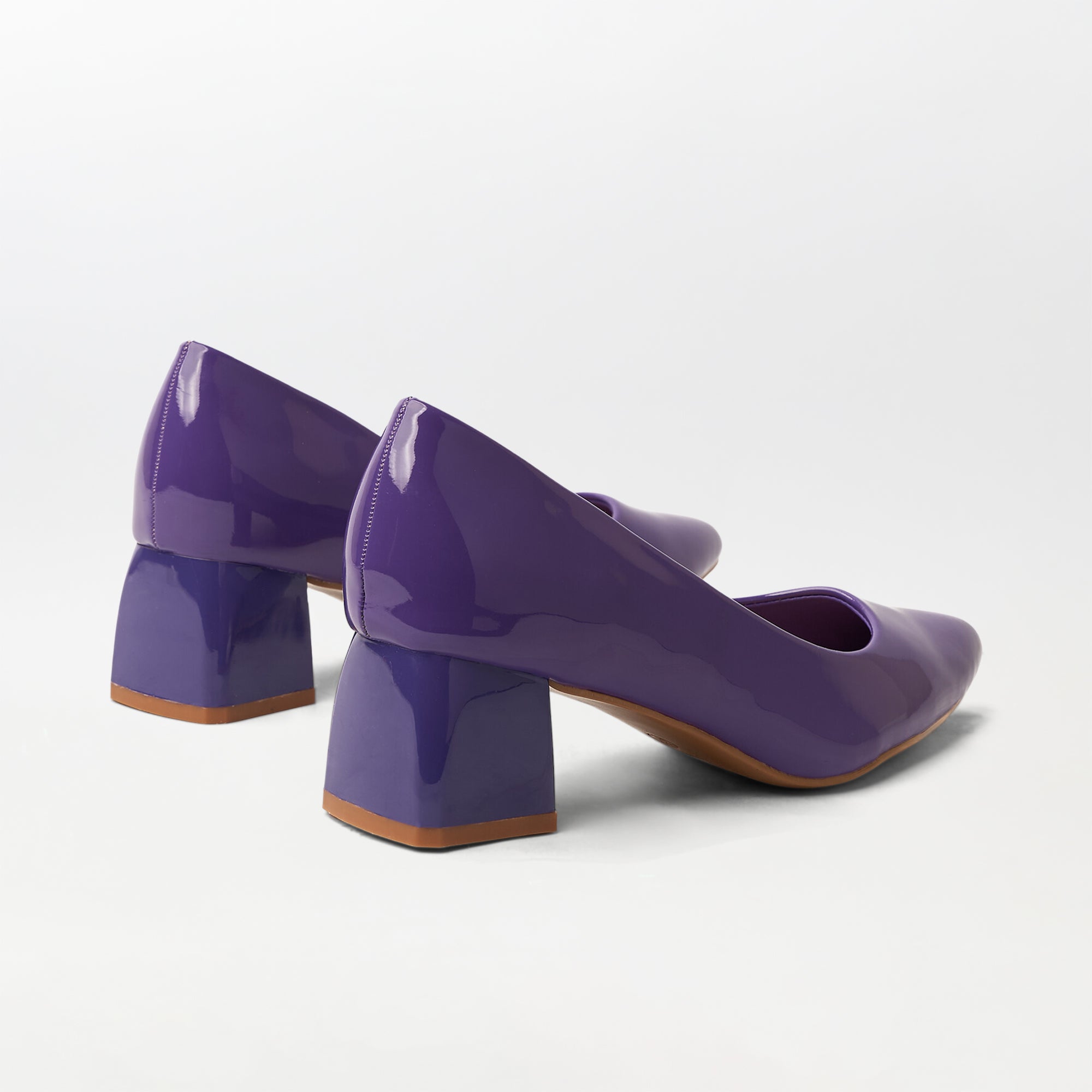 Patent Block Heel - Purple (CH144)