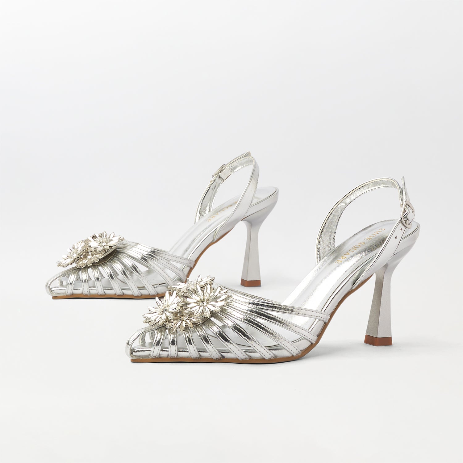 Embellished Heel Sandals - CH309