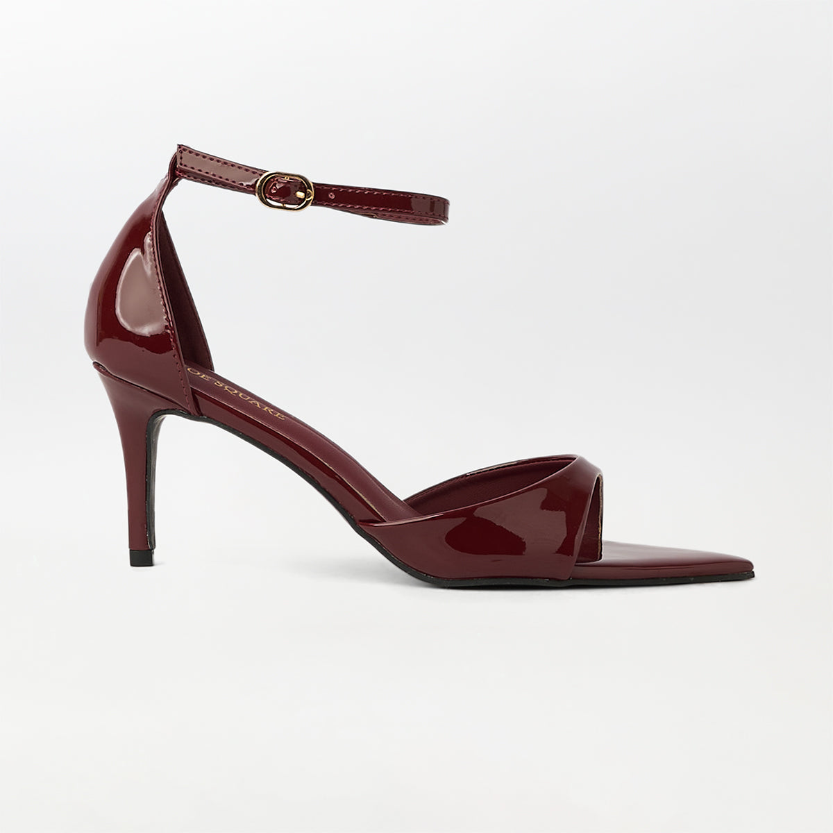 Glossy Slingback High Heels Maroon - (CH259)