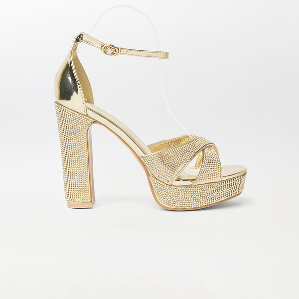 Ankle Strap Block High Heel Bridal Shoes (CH190)