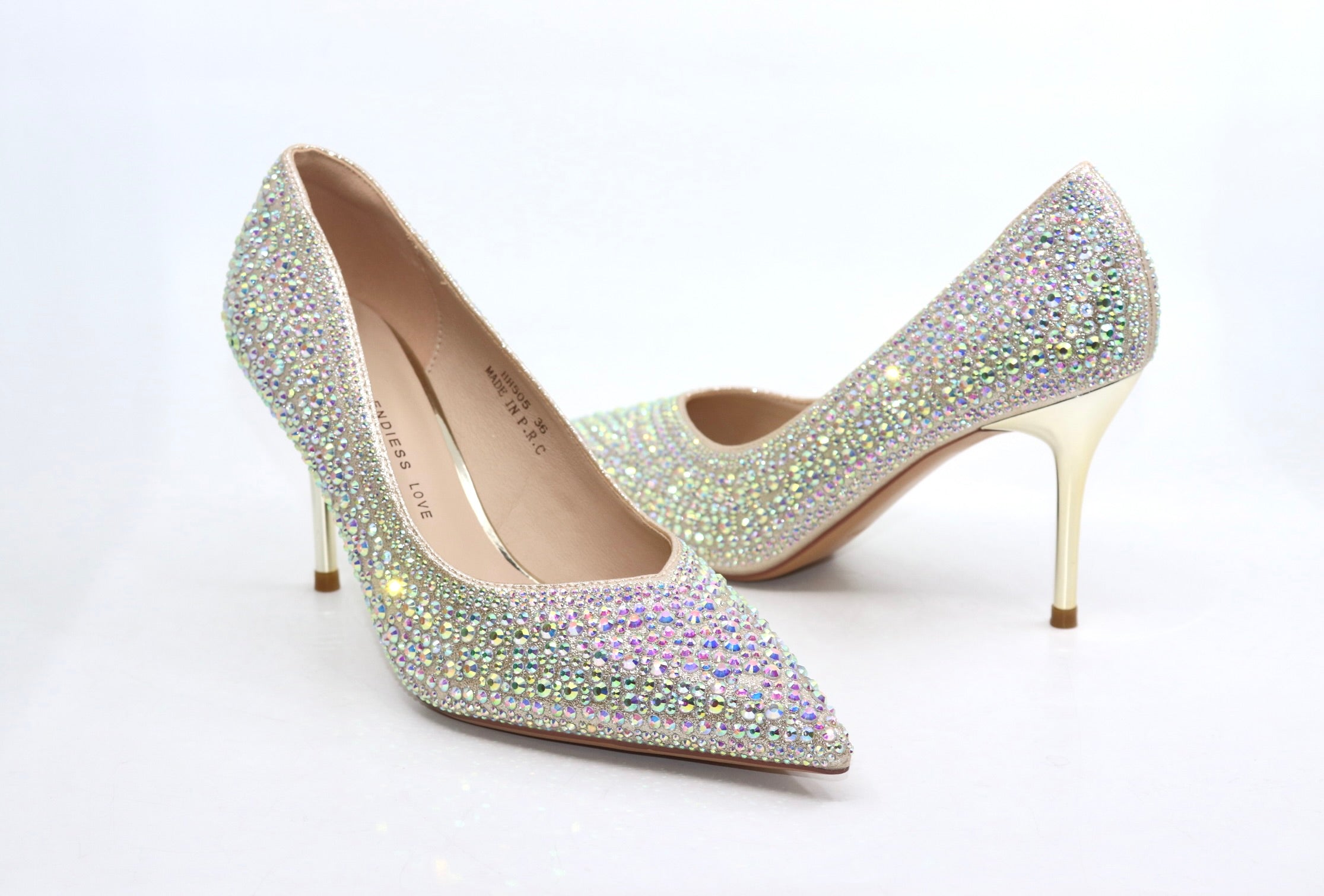 Stones Embellished Court Shoes - (UG09)