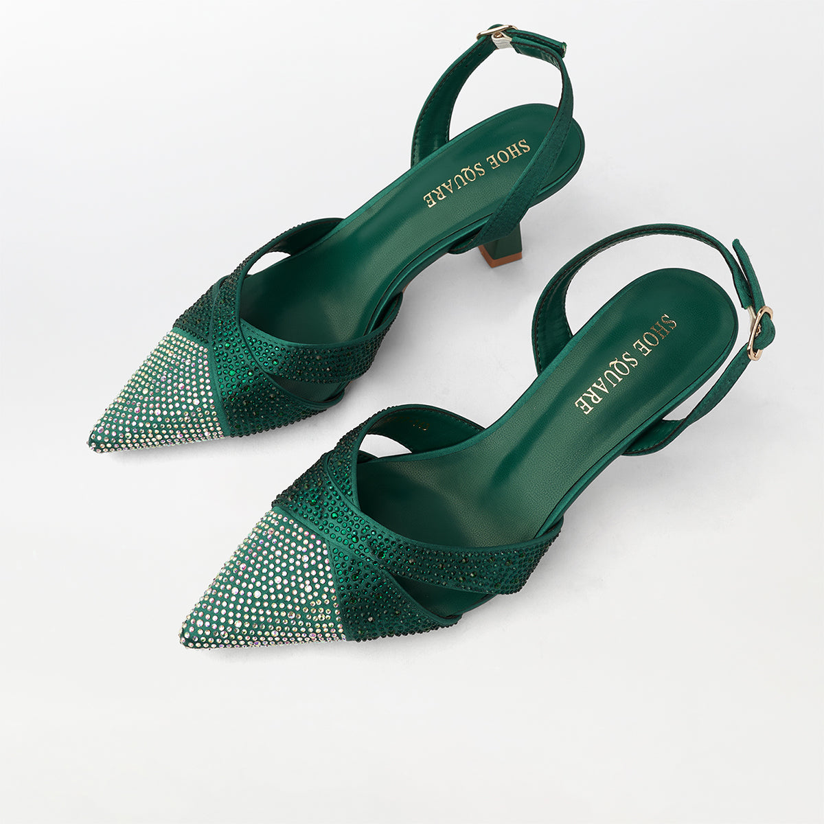 Pointed Toe Kitten Heels Sandals - CH305