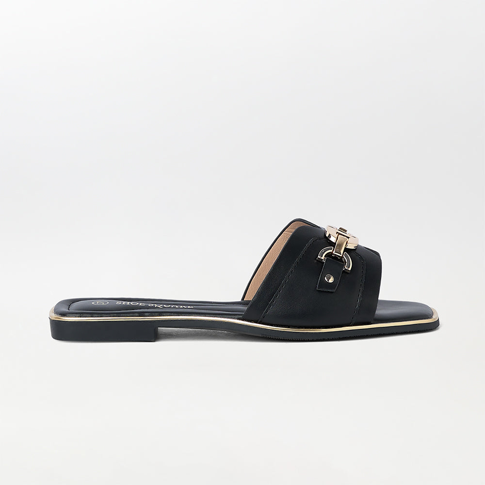 Buckle Embellished Soft Flats / Slippers - (FS70)