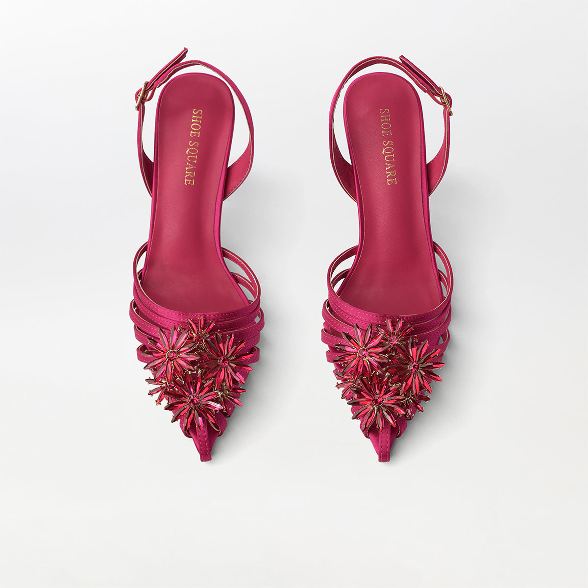Embellished Heel Sandals - CH308