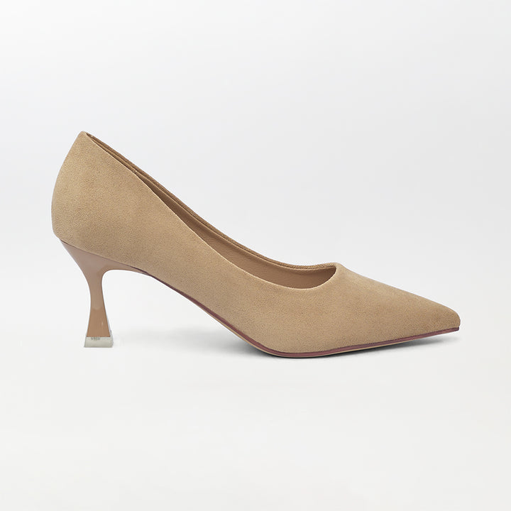 Suede-short heel court shoes(CH129)