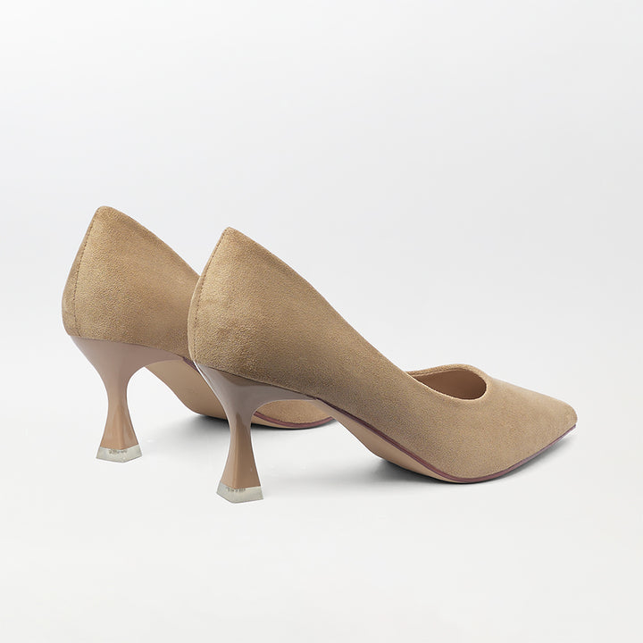 Suede-short heel court shoes(CH129)