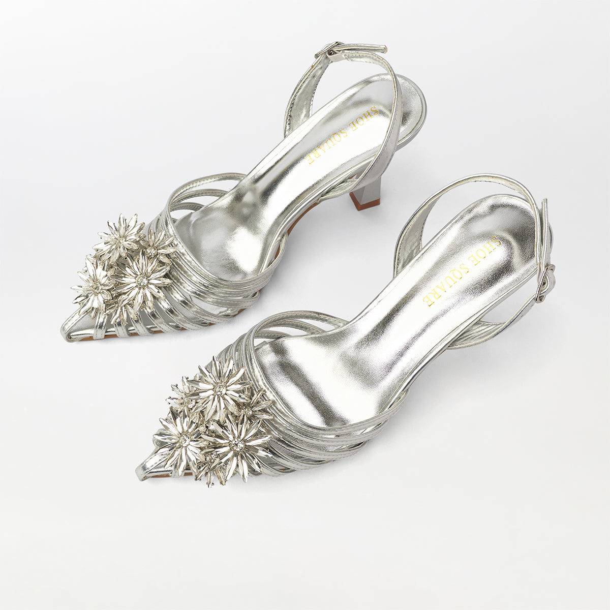 Embellished Heel Sandals - CH309