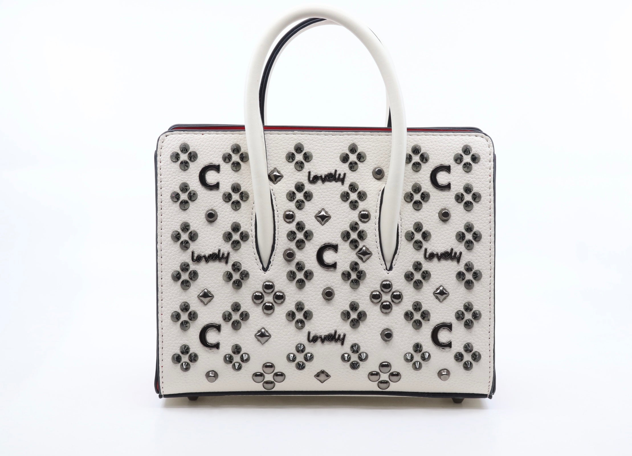 Leather bag embellished with metal studs (SB51)