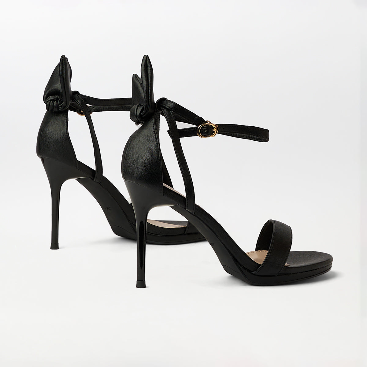 Bow tie Slingback High Heels Black - (CH241)