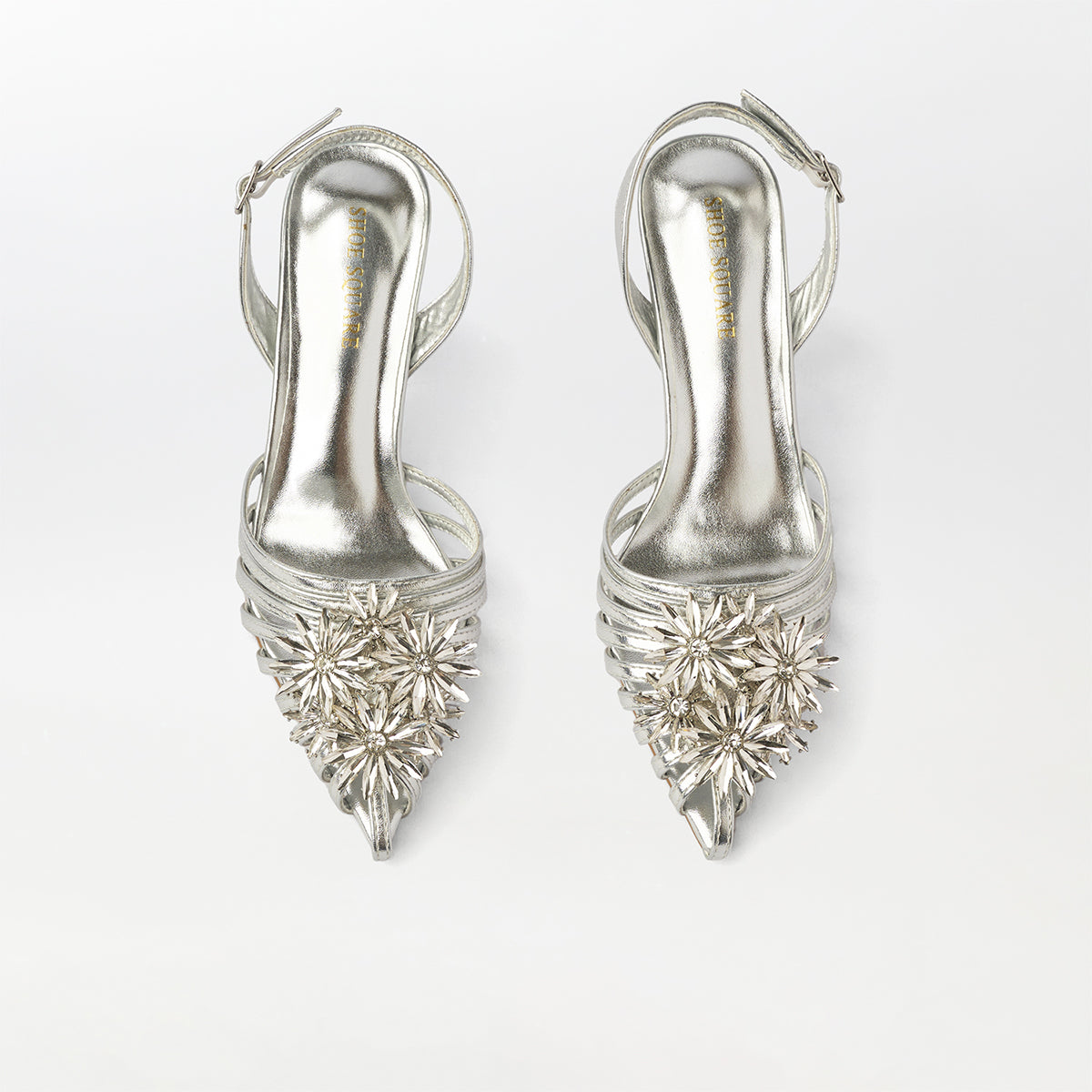 Embellished Heel Sandals - CH309
