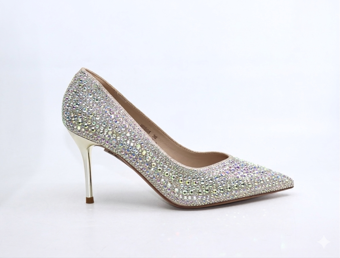 Stones Embellished Court Shoes - (UG09)